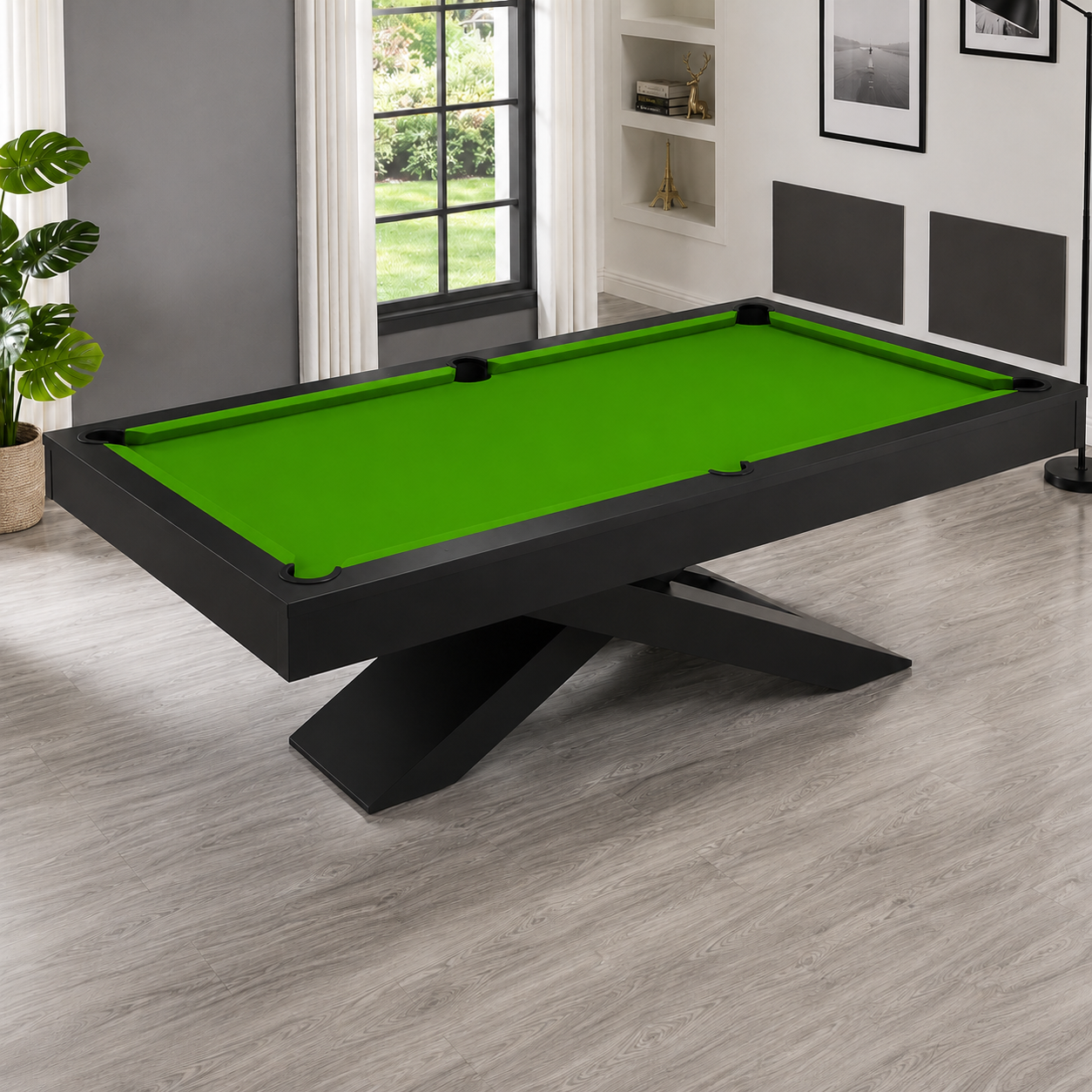Xara - Cross Pool Table Felt & Flipper